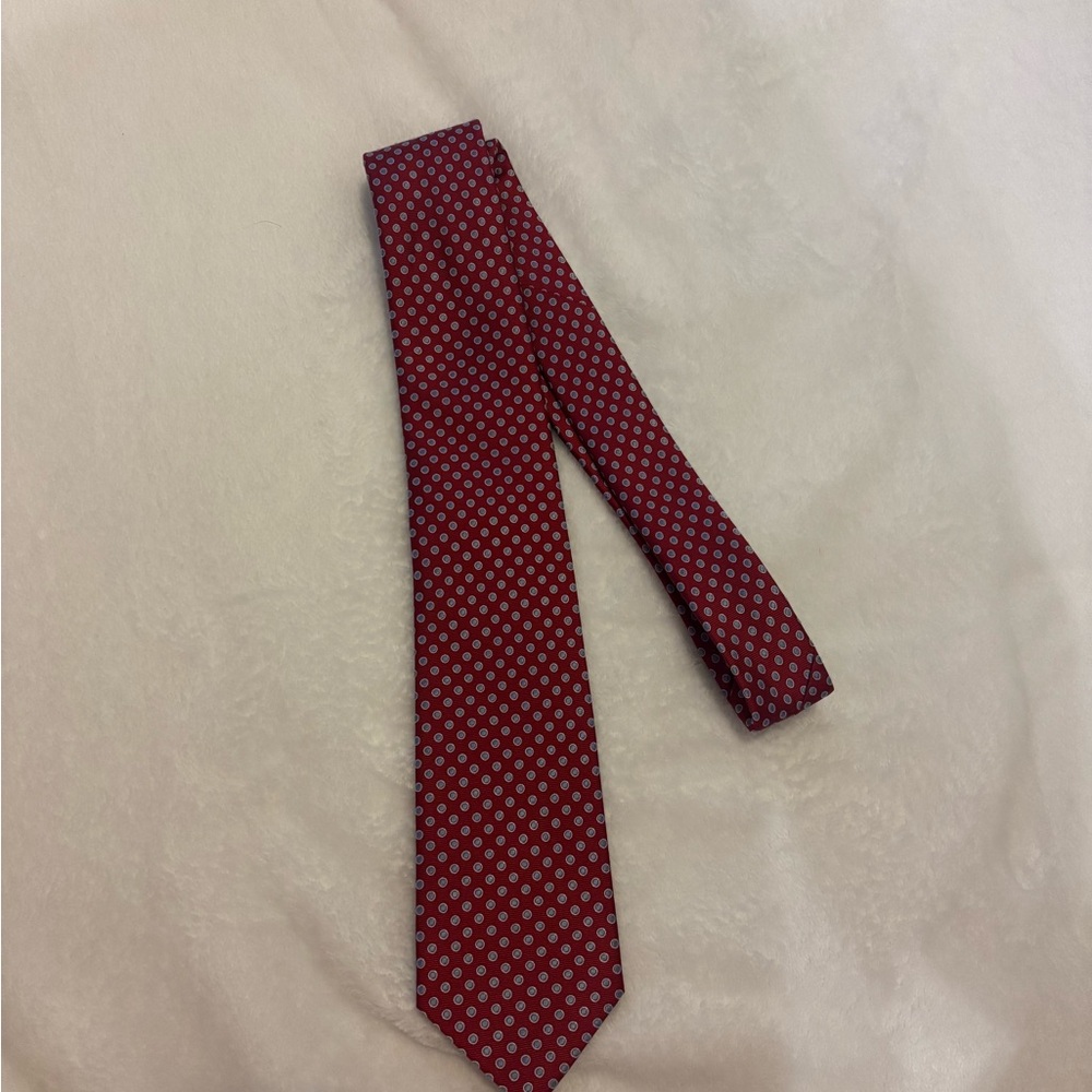 Jos A Bank Red & Blu Patterned Tie